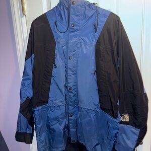 Vintage The North Face Men's Performance Jacket in Blue and Black